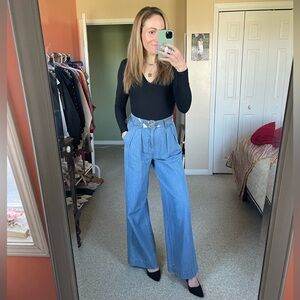 Who What Wear Denim Wide Leg Trousers size 4